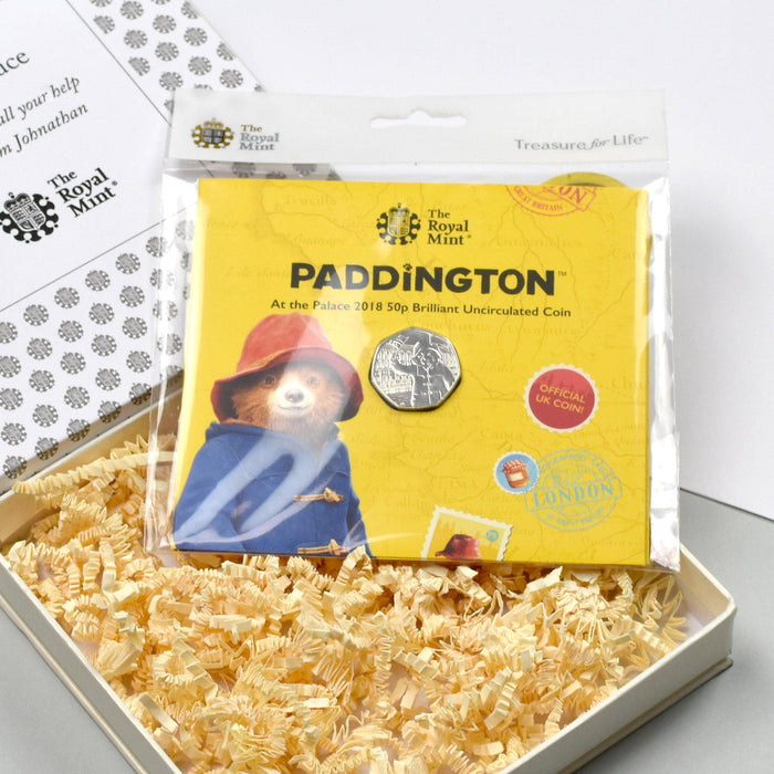 Royal Mint Paddington Bear 50p In A Personalised Gift Box