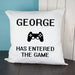 Personalised Baby Has Entered The Game Cushion Cover - Myhappymoments.co.uk