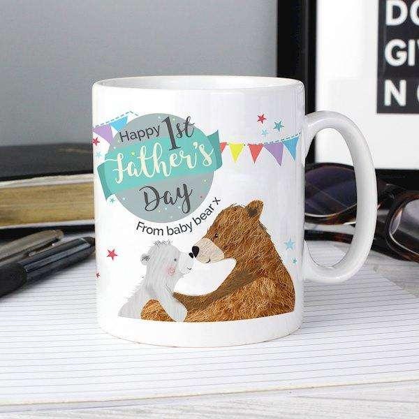 Personalised 1st Father's Day Daddy Bear Mug - Myhappymoments.co.uk