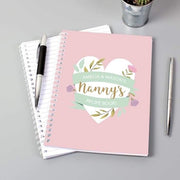 Personalised Floral Heart A5 Notebook - Myhappymoments.co.uk