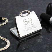 Engraved Birthday Age Handbag Compact Mirror