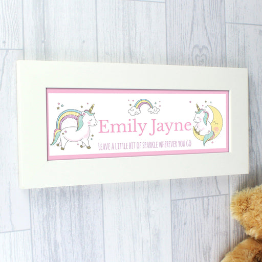 Personalised Baby Unicorn Name Frame - Myhappymoments.co.uk