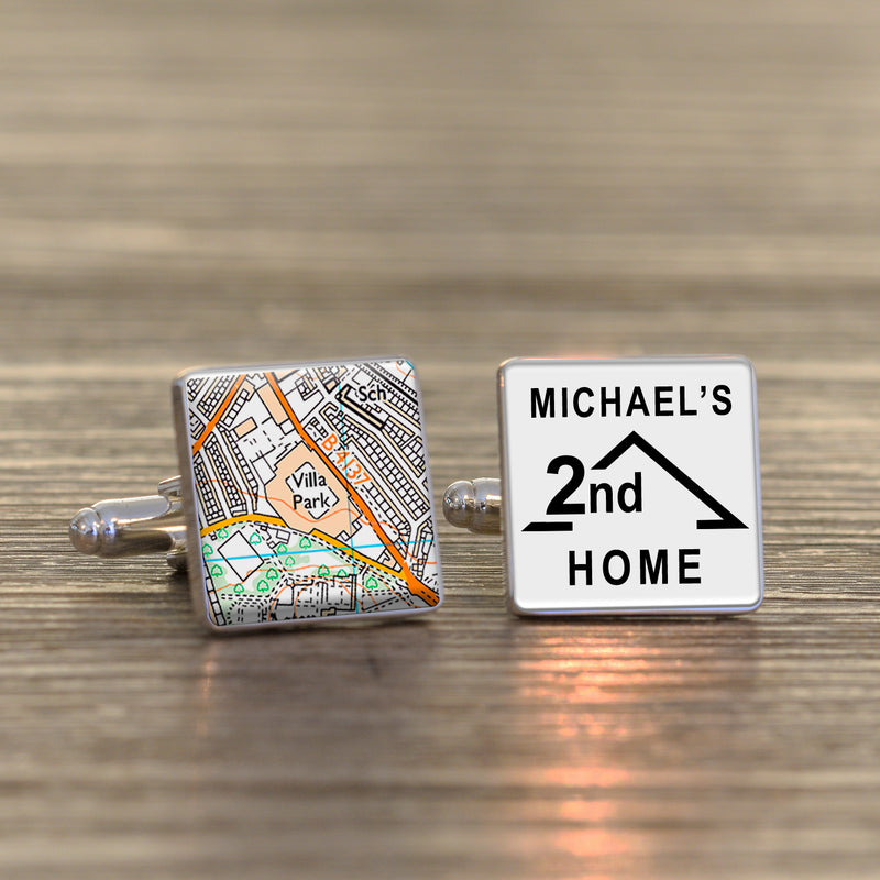 Football Club Stadium Map 2nd HOME Cufflinks