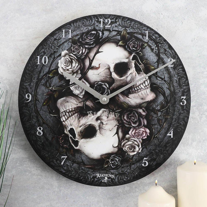 Alchemy Dioscuri Skull Clock