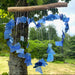 Love Heart Recycled Glass Driftwood Wind Chime - Blue