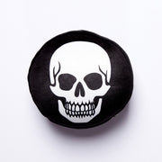 Relaxeazzz Lazy Bones Skull Round Plush Travel Pillow & Eye Mask