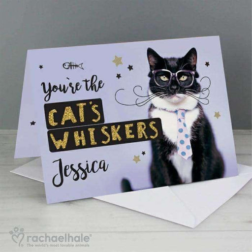 Personalised Rachael Hale 'You're the Cat's Whiskers' Card - Myhappymoments.co.uk