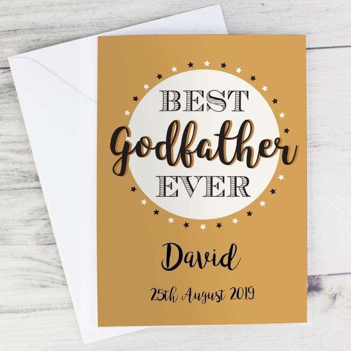 Personalised Best Godfather Card - Myhappymoments.co.uk
