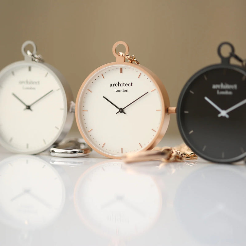 Personalised Modern Pocket Watch Black