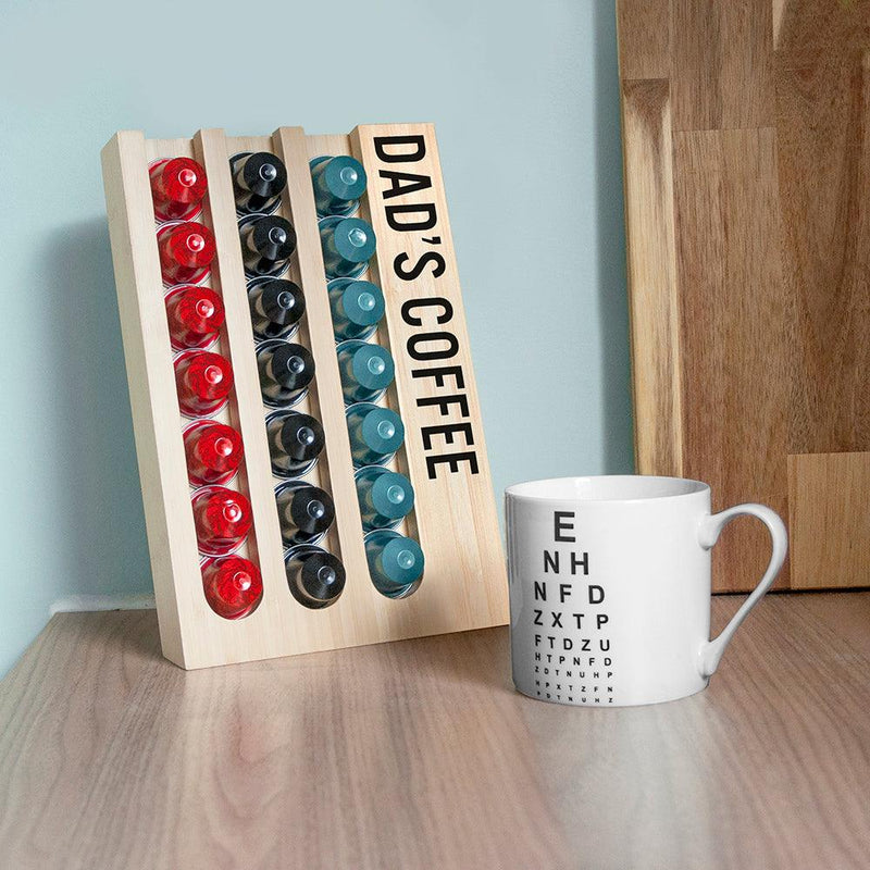 Personalised Bamboo Nespresso Coffee Pod Holder