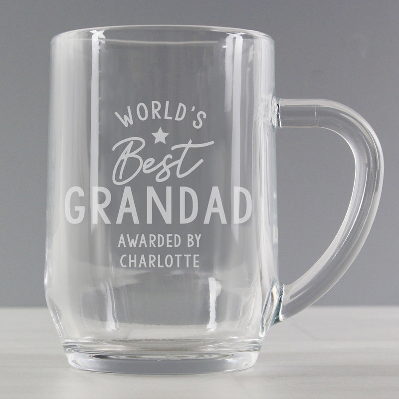 Personalised 'Worlds Best' Glass Tankard