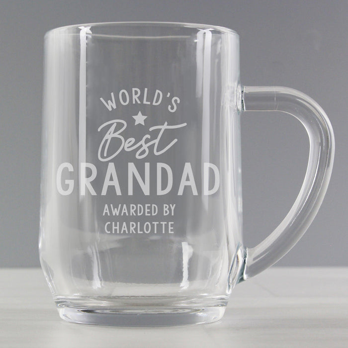 Personalised 'Worlds Best' Glass Tankard