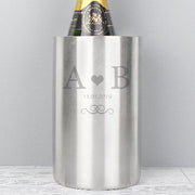 Personalised Monogram Stainless Steel Wine Cooler