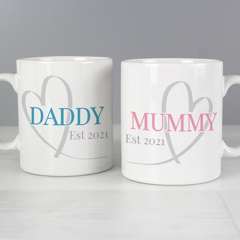 Personalised New Mummy & Daddy Mugs | Mug Set