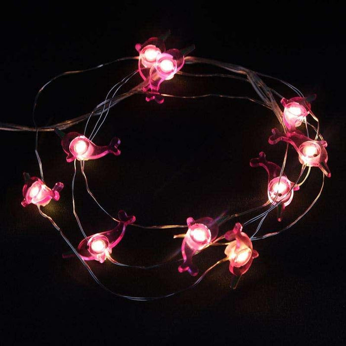 Pink Narwhal LED Fairy Lights - Myhappymoments.co.uk