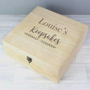 Personalised Floral Large Wooden Keepsake Box - Myhappymoments.co.uk