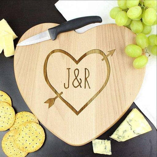 Engraved Wood Carving Heart Shaped Chopping Board - Myhappymoments.co.uk