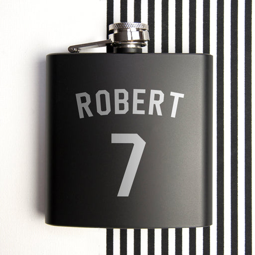 Personalised Football Shirt Hip Flask - Birthday Gift For Him