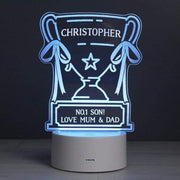 Personalised Trophy LED Colour Changing Night Light - Myhappymoments.co.uk