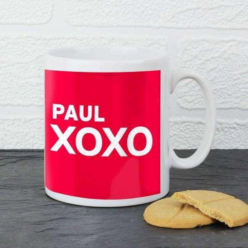 Personalised XOXO Slogan Mug - Myhappymoments.co.uk