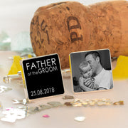 Personalised Wedding Role Photo Cufflinks
