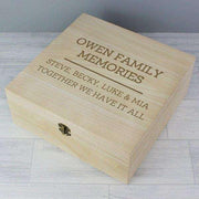 Engraved Any Message Large Wooden Keepsake Box