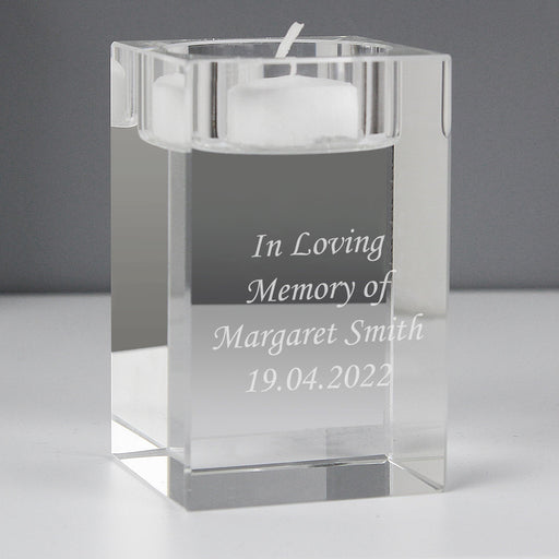 Personalised In Loving Memory Tea Light Candle Holder