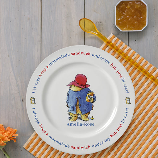 Personalised Paddington Bear Marmalade Sandwich Plate