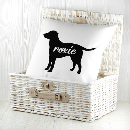 Personalised Labrador Silhouette Cushion Cover - Myhappymoments.co.uk
