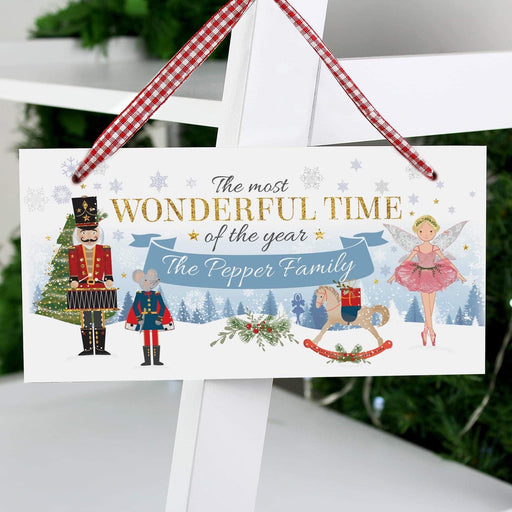 Personalised Nutcracker Christmas Wooden Sign