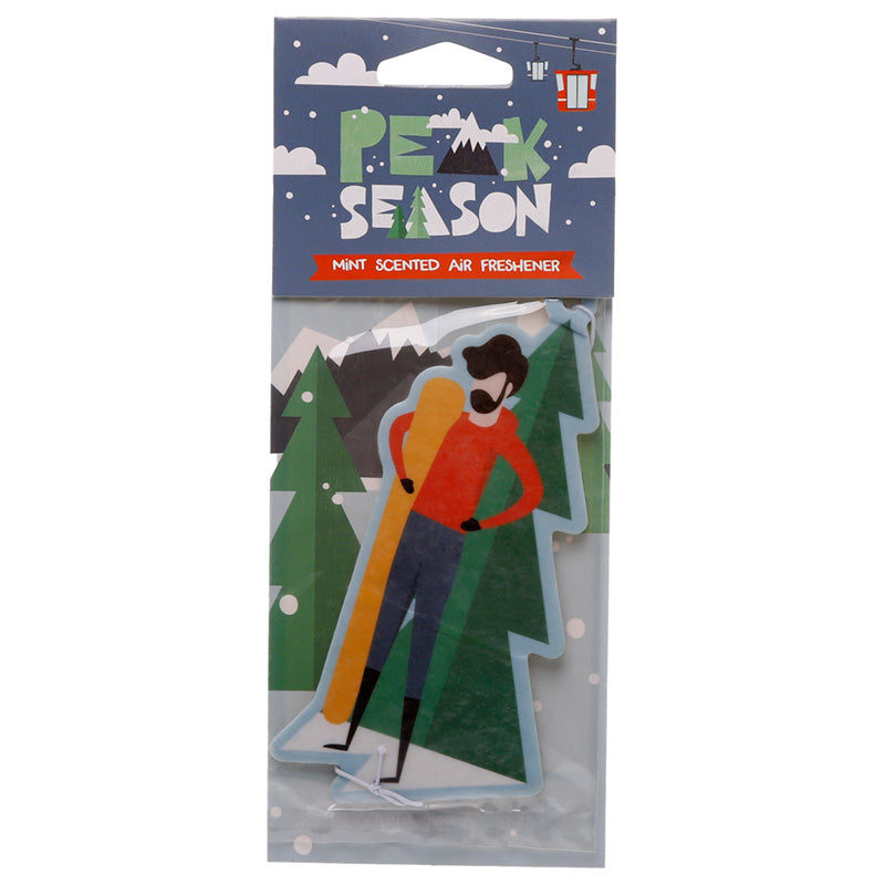Snowboarder Mint Scented Car Air Freshener