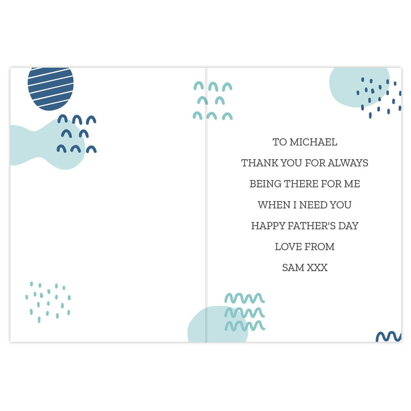 Personalised Like A Dad To Me Card