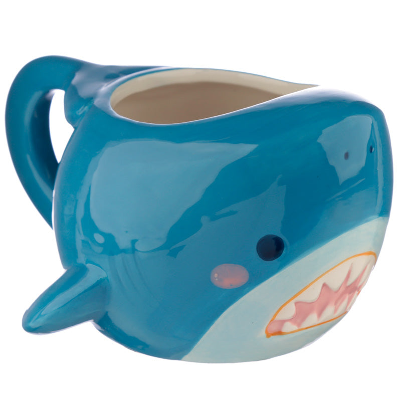 Shark Cafe Head Ceramic Shaped Mug