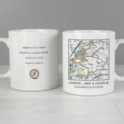 Personalised Postcode Map Mug - Myhappymoments.co.uk