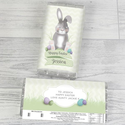 Personalised Easter Bunny Chocolate Bar - Myhappymoments.co.uk