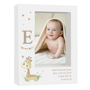 Personalised Hessian Giraffe 5x7 Box Photo Frame - Myhappymoments.co.uk