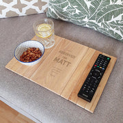 Personalised Reserved For Wooden Sofa Tray - Father’s Day Gift