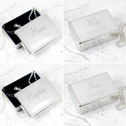 Personalised Rectangular Lined Jewellery Box
