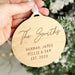 Personalised Free Text Round Wooden Christmas Decoration