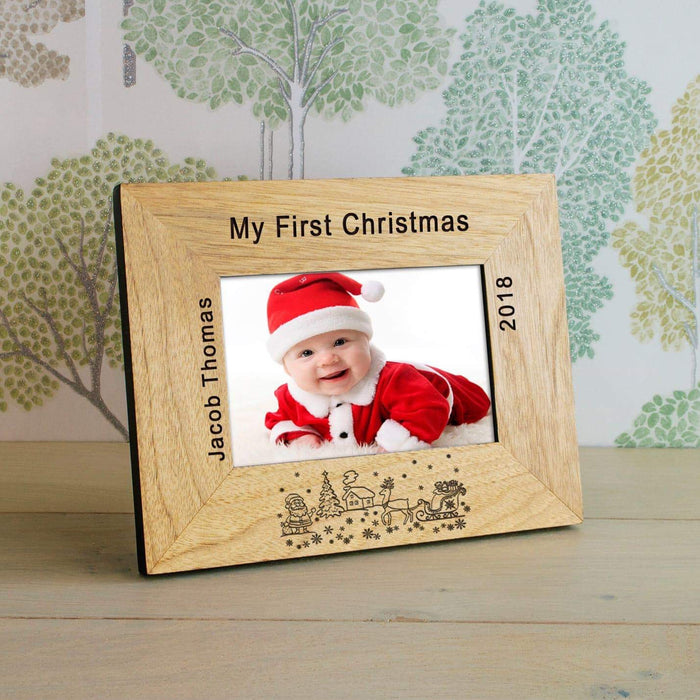 Personalised My First Christmas Photo Frame 6x4 - Myhappymoments.co.uk