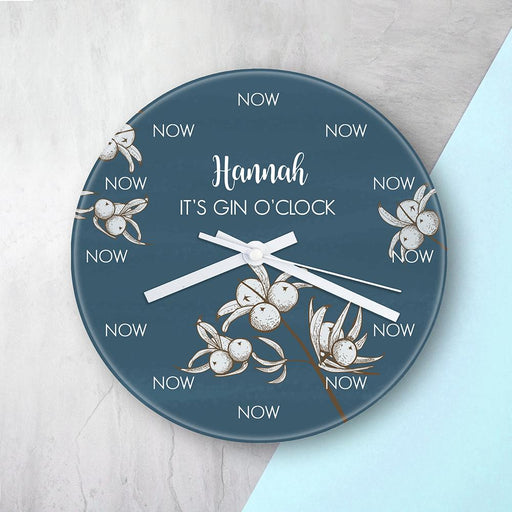 Personalised Gin O’Clock Glass Clock