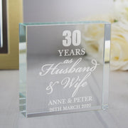 Personalised Anniversary Large Crystal Token From Pukkagifts.uk