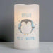 Personalised 1st Christmas Penguin LED Candle - Myhappymoments.co.uk