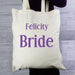 Personalised Bride Cotton Bag - Myhappymoments.co.uk