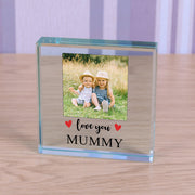 Personalised Love you Photo Glass Block