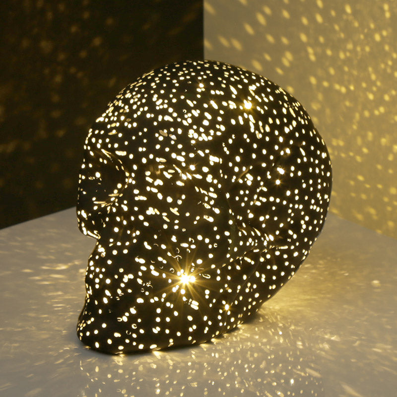 Skulls & Bones Black Starlight Skull Shaped LED - Myhappymoments.co.uk