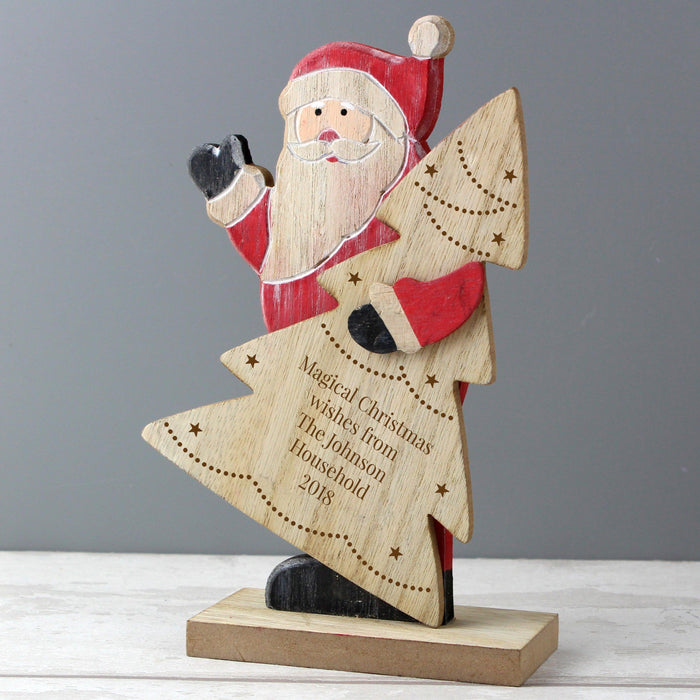 Personalised Santa Wooden Freestanding Decoration