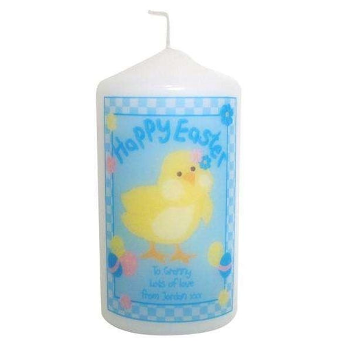 Personalised Happy Easter Chick Candle - Myhappymoments.co.uk