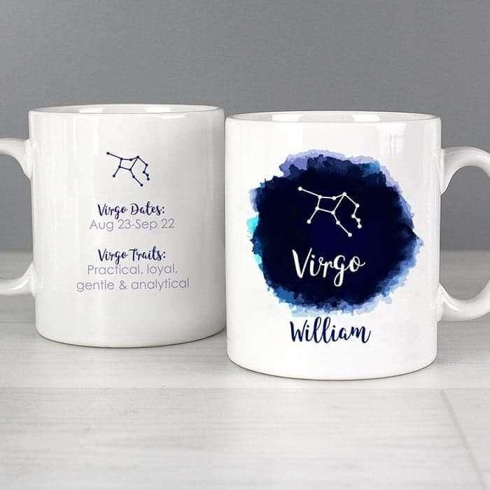 Personalised Virgo Zodiac Star Sign Mug (August 23rd - September 22nd) - Myhappymoments.co.uk
