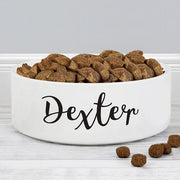 Personalised Any Name 14cm Medium White Pet Bowl